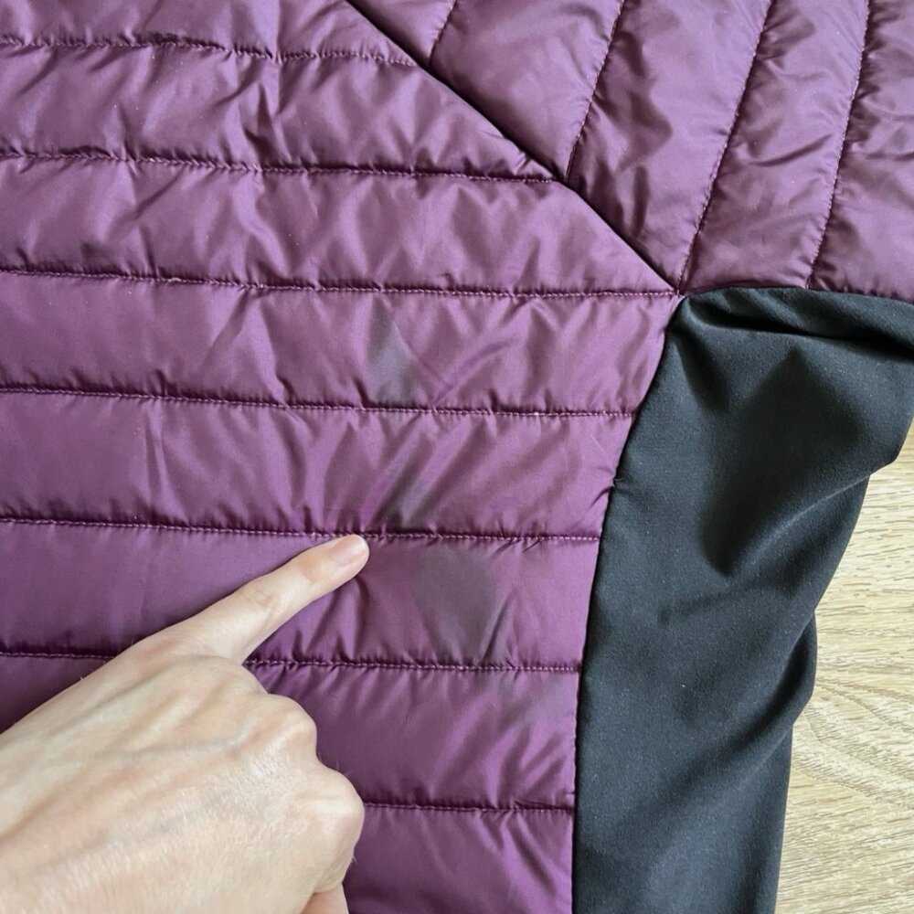 Columbia Jacket Women's Large Purple TurboDown 750TD Omni-Heat Zip Puffer Hooded - Picture 12 of 12